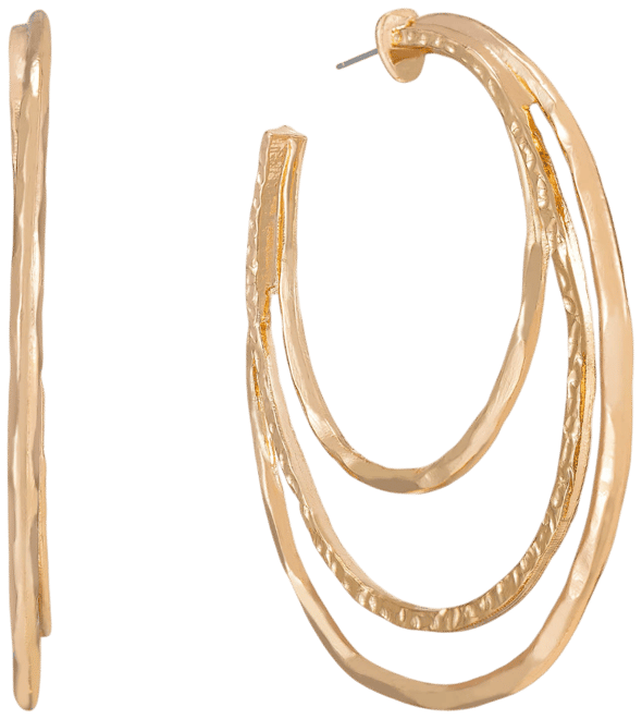 Ettika Handworked Hoop Earrings