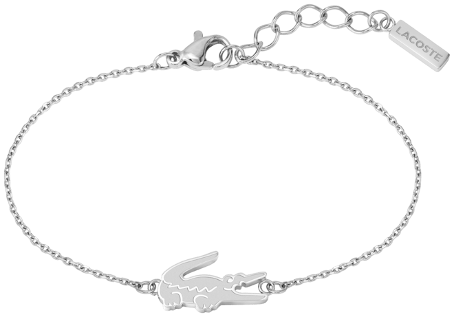 Lacoste Stainless Steel Crocodile Bracelet - Macy's
