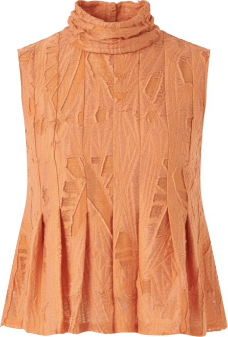 Women's Burnout Pleated sleeveless Top