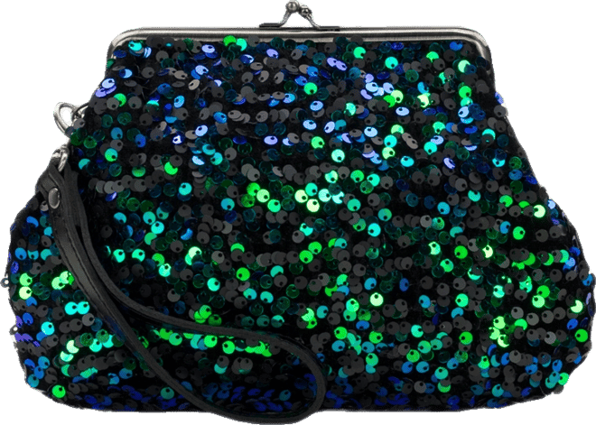 Savena Payettes and Velvet Kisslock Wristlet