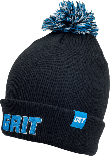 Pukka Detroit Lions Grit Cuffed Pom Knit Golf Beanie - Carl's Golfland