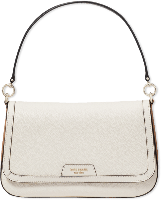 Hudson Small Pebbled Leather Flap Shoulder Bag