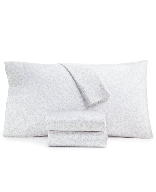 550 Thread Count Printed Cotton 4-Pc. Sheet Set, Queen, Exclusively at Macy's