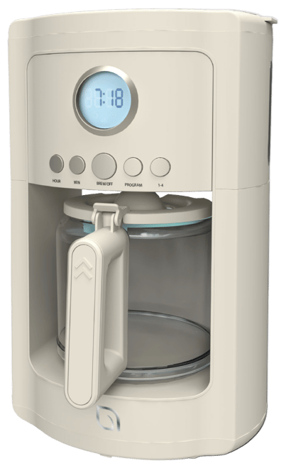 12 Cup Coffee Maker – Programmable Brewing Options with Timer, Beautiful Design, Glass Pot