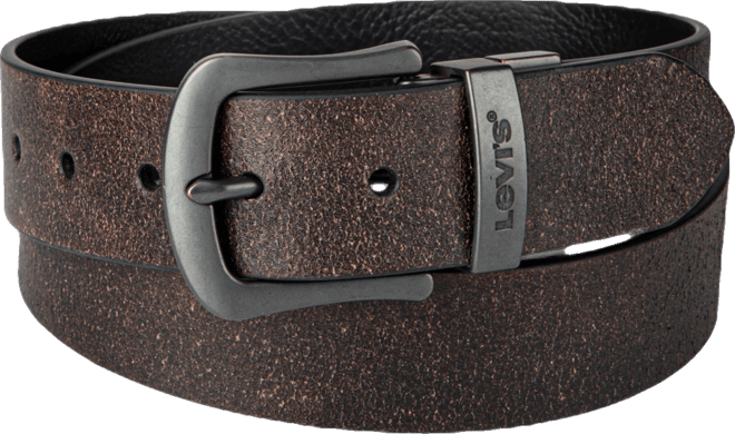 Men's Two-In-One Reversible Rugged Leather Jean Belt