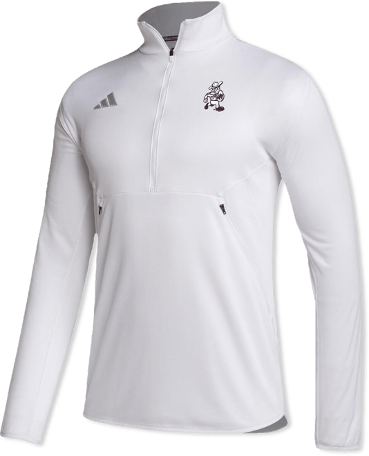 Men's White Texas A M Aggies Ol' Sarge Sideline Knit Quarter-Zip Pullover Top