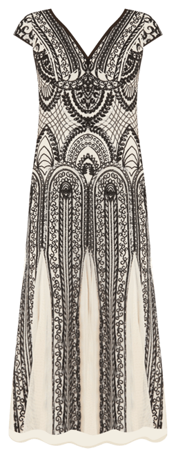 Women's Sequin-Design Cap-Sleeve Gown