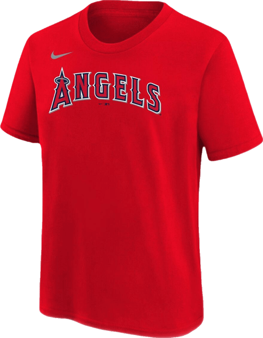 Big Boys  Mike Trout Red Los Angeles Angels Home Player Name and Number T-Shirt