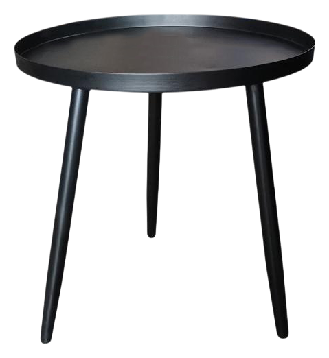 Round Metal Side End Table, Nightstand Accent Table, Pedestal Plant Stand for Bedroom Living Room