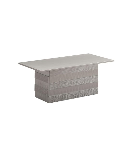 Madison Modern Pedestal Base Wood Coffee Table, Champagne