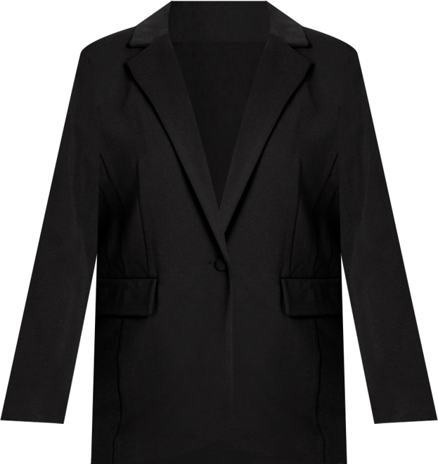 Women's Plus Size The Ultimate Stretch Long One Button Blazer