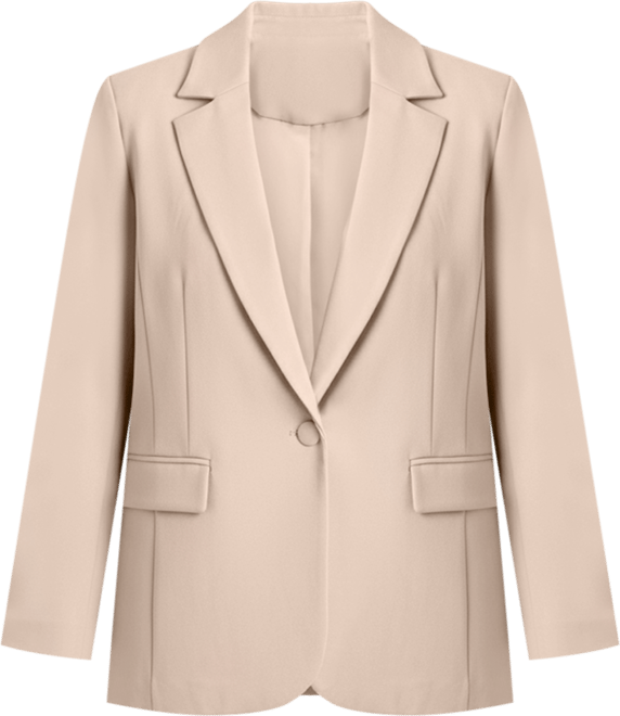 Women's Plus Size The Ultimate Stretch Long One Button Blazer