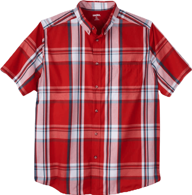 Big & Tall Short Sleeve Wrinkle-Free Sport Shirt