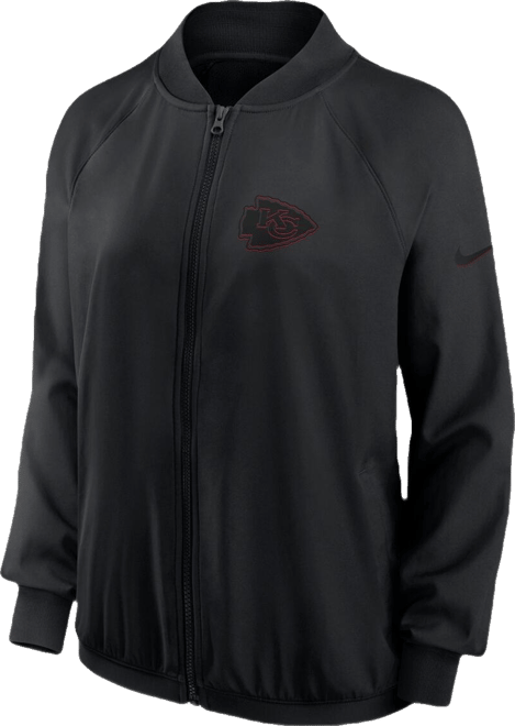 Women's Black Kansas City Chiefs Raglan Full-Zip Jacket