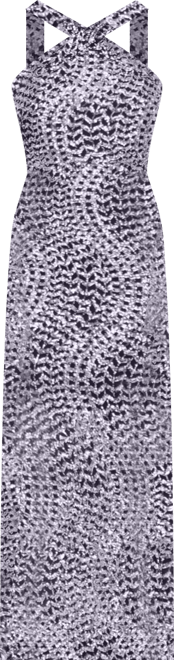 Women's Sequined Halter Maxi Dress