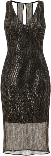 Women's Sequined Mesh Sheath Dress