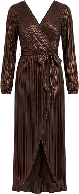 chinese dress ladies Edwina Shirred Frill Long Sleeve Midi Dress main image 0