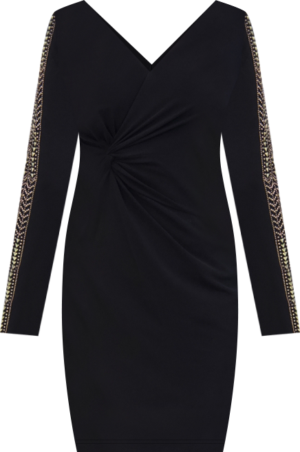 Women's Embellished Twist-Front Bodycon Dress
