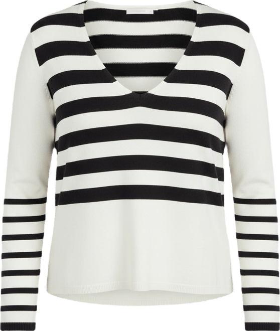Women's Plus Size Abstract Striped Sweater