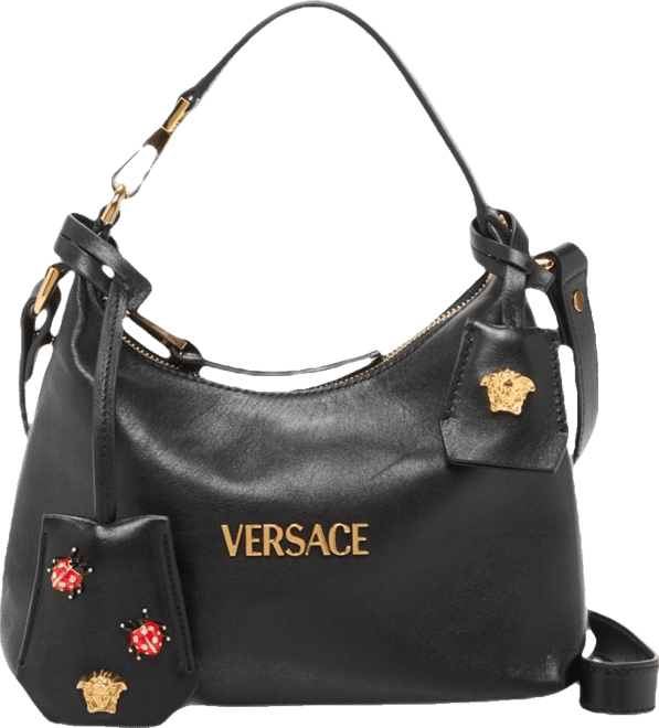 Versace Tag Leather Hobo Bag | Bloomingdale's