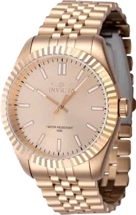 Men's 47493 Specialty Quartz 3 Hand Rose Gold Dial Watch