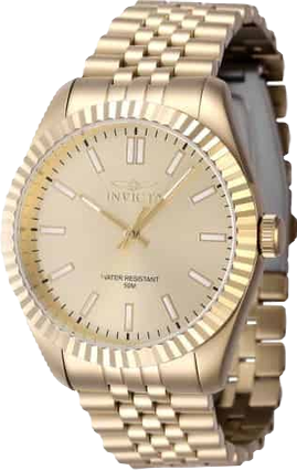 Men's 47491 Specialty Quartz 3 Hand Gold Dial Watch