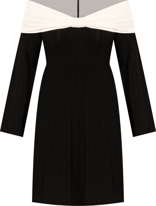 by  Papell Women's Off-The-Shoulder Fit & Flare Knit Dress