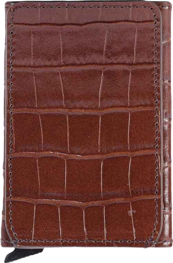 Genuine Leather Crocodile Pattern Card Holder