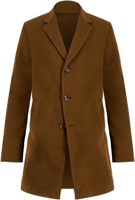 Men's Barge Classic Fit Wool/Cashmere Blend Solid Overcoat