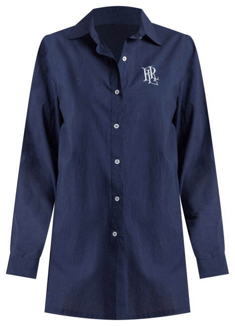 Women's Logo Embroidered Shirt Swim Cover-Up