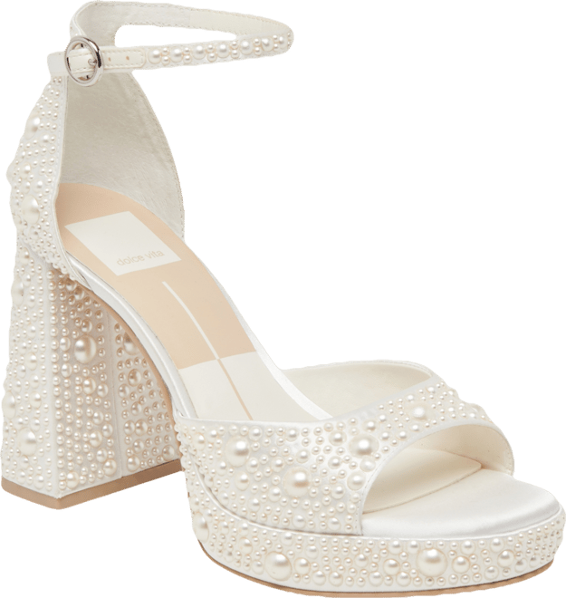 Women's Pandro Pearl Two-Piece Platform Dress Sandals