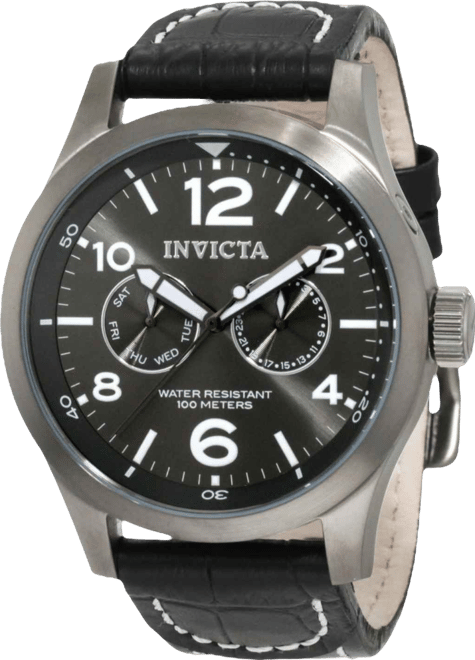 Men's 10492 I-Force Quartz Multifunction Charcoal Dial Watch