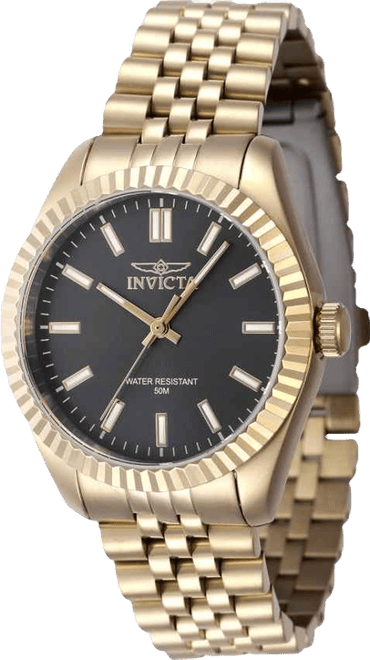 Women's 47504 Specialty Quartz 3 Hand Black Dial Watch