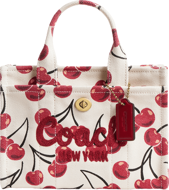 COACH コーチ Small Cargo Cherry Print Canvas Tote Bag 20 COACH Cargo Cherry Print Canvas Tote Bag 20 - Macy's