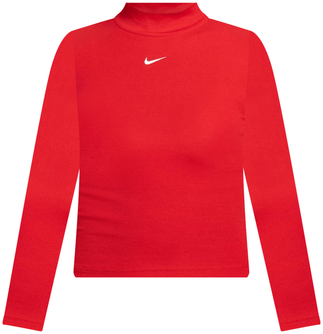 Nike Sportswear Essential เสื้อแขนยาวคอปีนผ้าร่องผู้หญิง