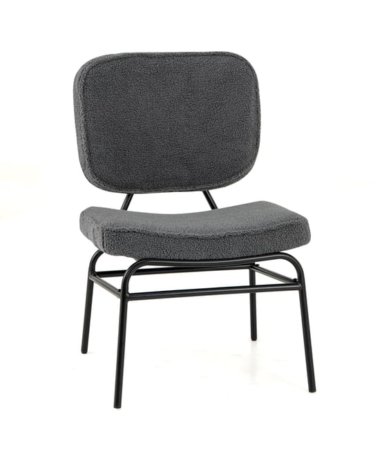 Upholstered Accent Chair Sherpa Reading Chair with Sponge Padding