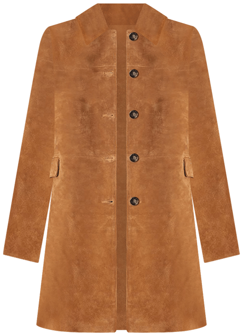 Real Suede Trench Coat