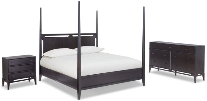 Addelyn 3 Pc. Set (Queen Poster Bed, Dresser & 3-Drawer Nightstand)