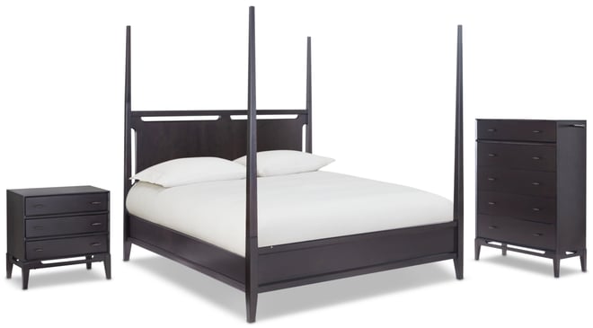 Addelyn 3 Pc. Set (Queen Poster Bed, Chest & 3-Drawer Nightstand)