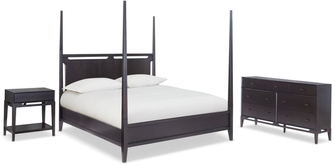 Addelyn 3 Pc. Set (King Poster Bed, Dresser & 1-Drawer Nightstand)