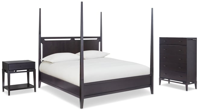 Addelyn 3 Pc. Set (California King Poster Bed, Chest & 1-Drawer Nightstand)