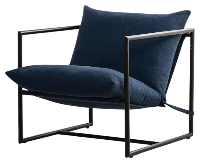Modern Upholstered Accent Chair with Metal Frame