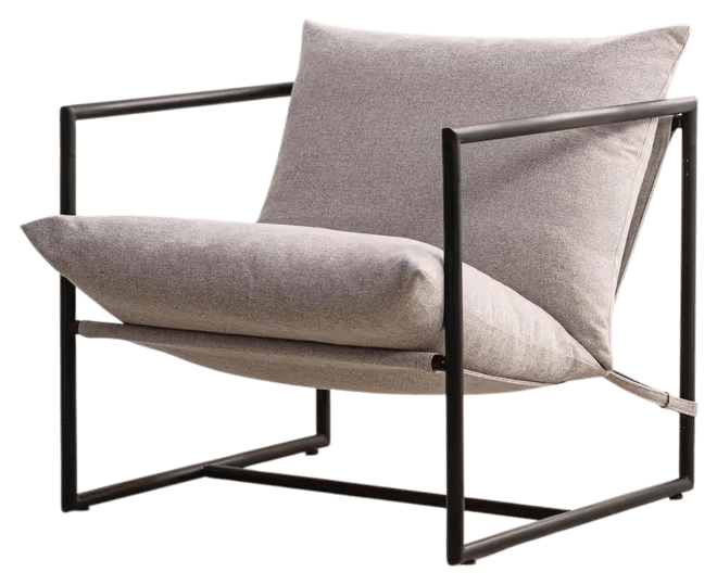 Modern Upholstered Accent Chair with Metal Frame