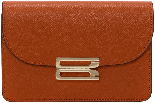 Nano Dorian Belt Bag In Burnt Orange Grained Leather