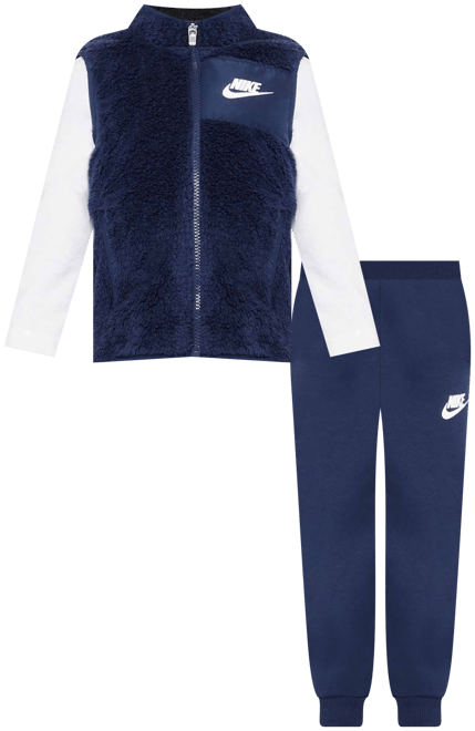 Nike Club Conjunto de playera de manga larga, chaleco y pants infantil