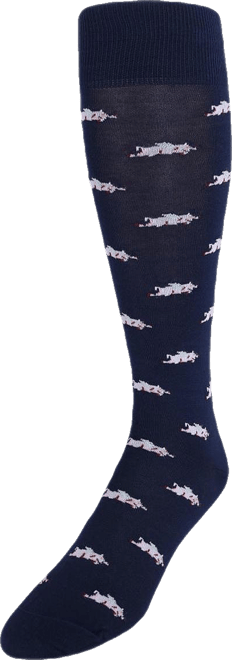 Men's Penelope's Flying Pigs Over The Calf Mercerized Cotton Novelty Socks (1 Pair)