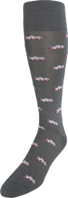 Men's Penelope's Flying Pigs Over The Calf Mercerized Cotton Novelty Socks (1 Pair)