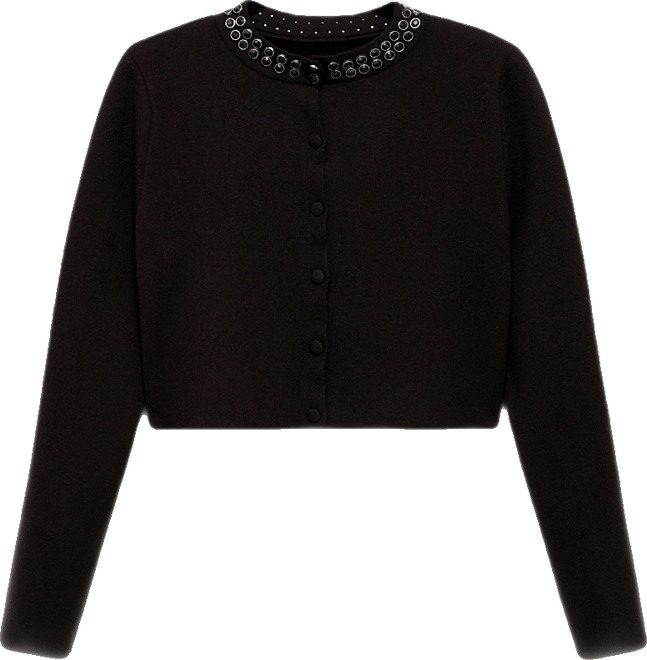 Women's Rhinestone Collar Cardigan