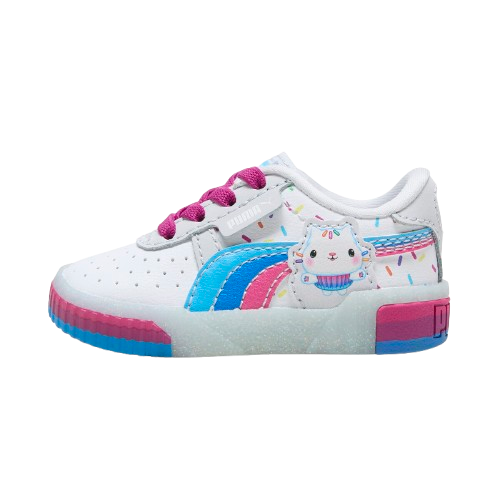 PUMA x GABBY'S DOLLHOUSE Calis' Sneakers, Toddlers, White/Magenta Gleam Silver Mist