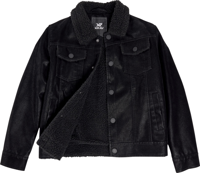 Boy's Faux Suede Ranger Jacket With Faux Shearling Lining